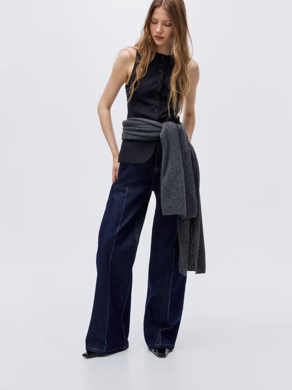 H&M bootcut high Dark Indigo Jeans